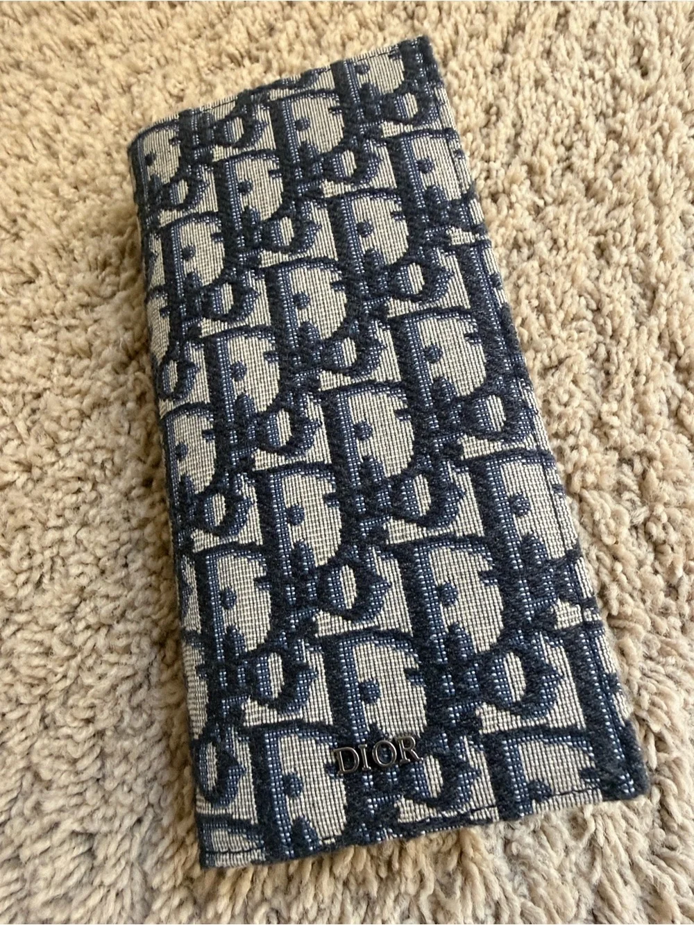 ✨BRAND NEW✨💯% AUTHENTIC Dior Navy Jacquard Long Wallet